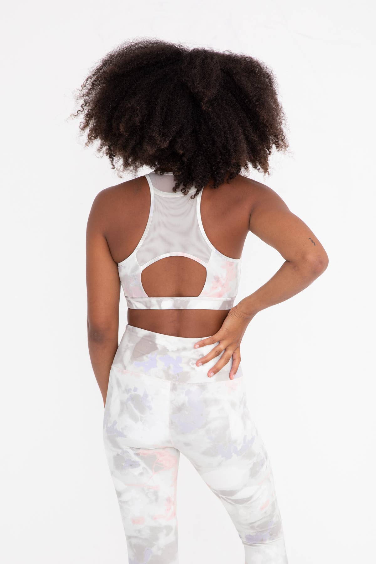 Watercolor Floral Racerback Sports Bra