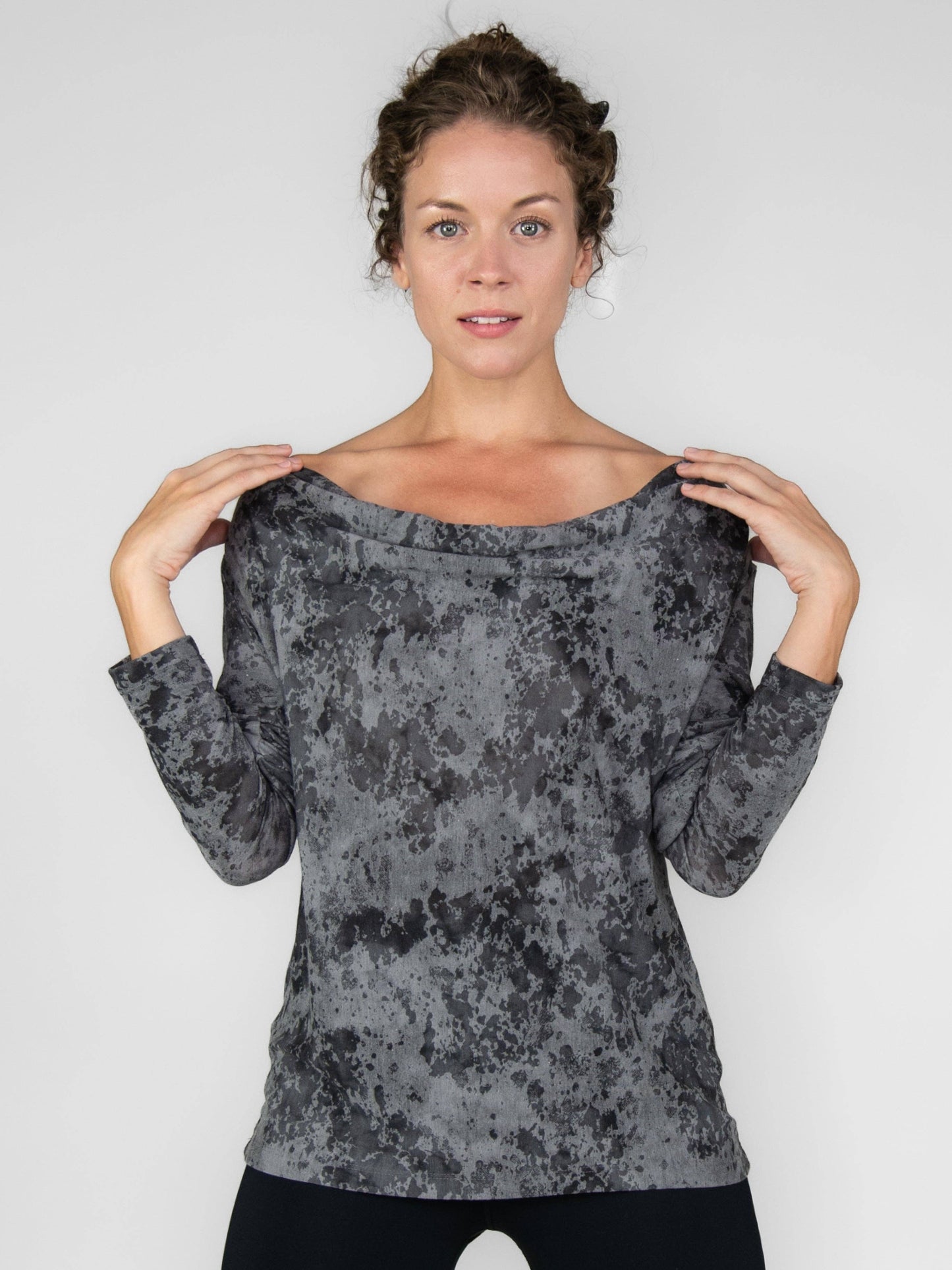Ultra Soft Burn Out Top with Cowl Back