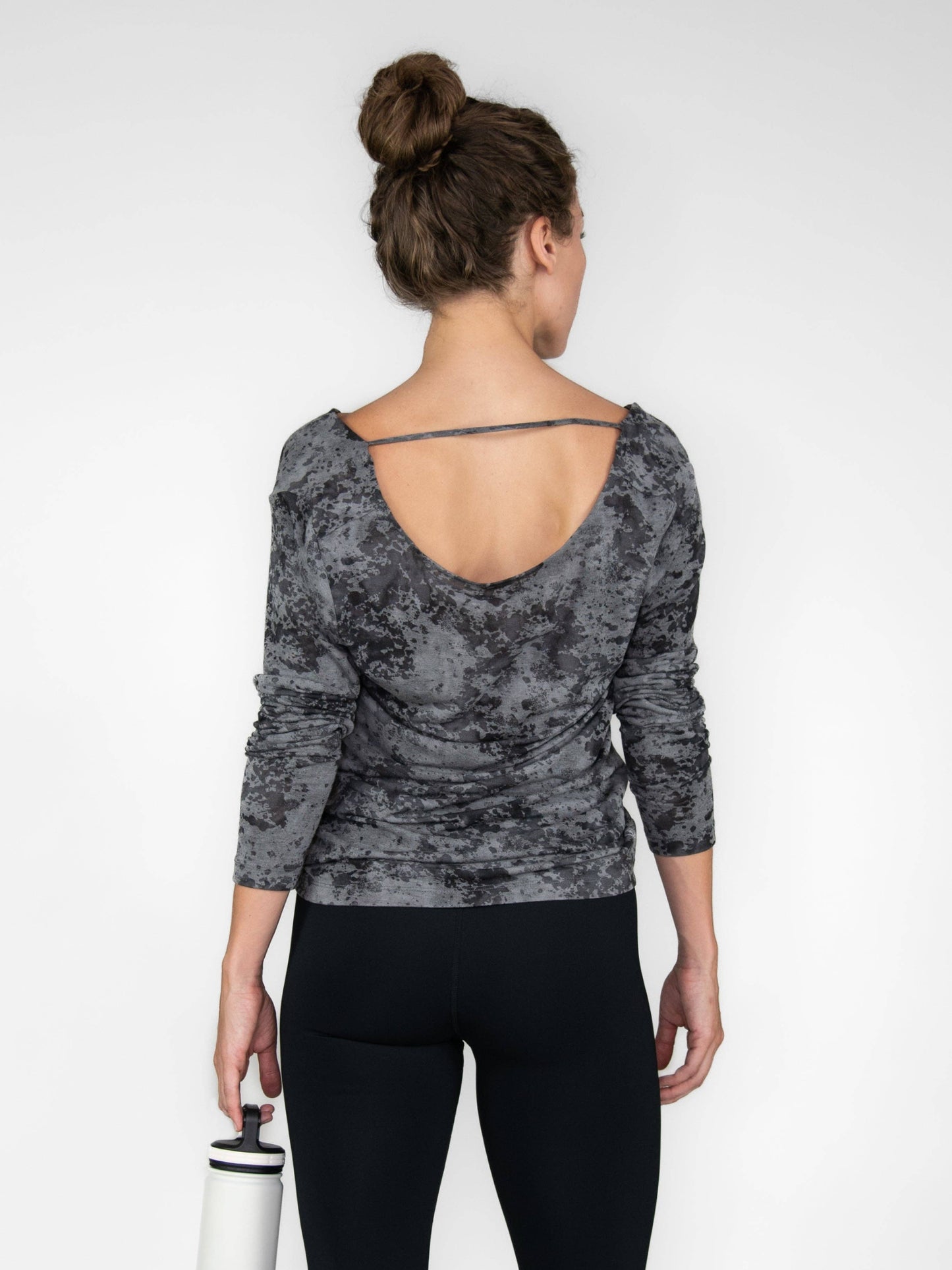 Ultra Soft Burn Out Top with Cowl Back