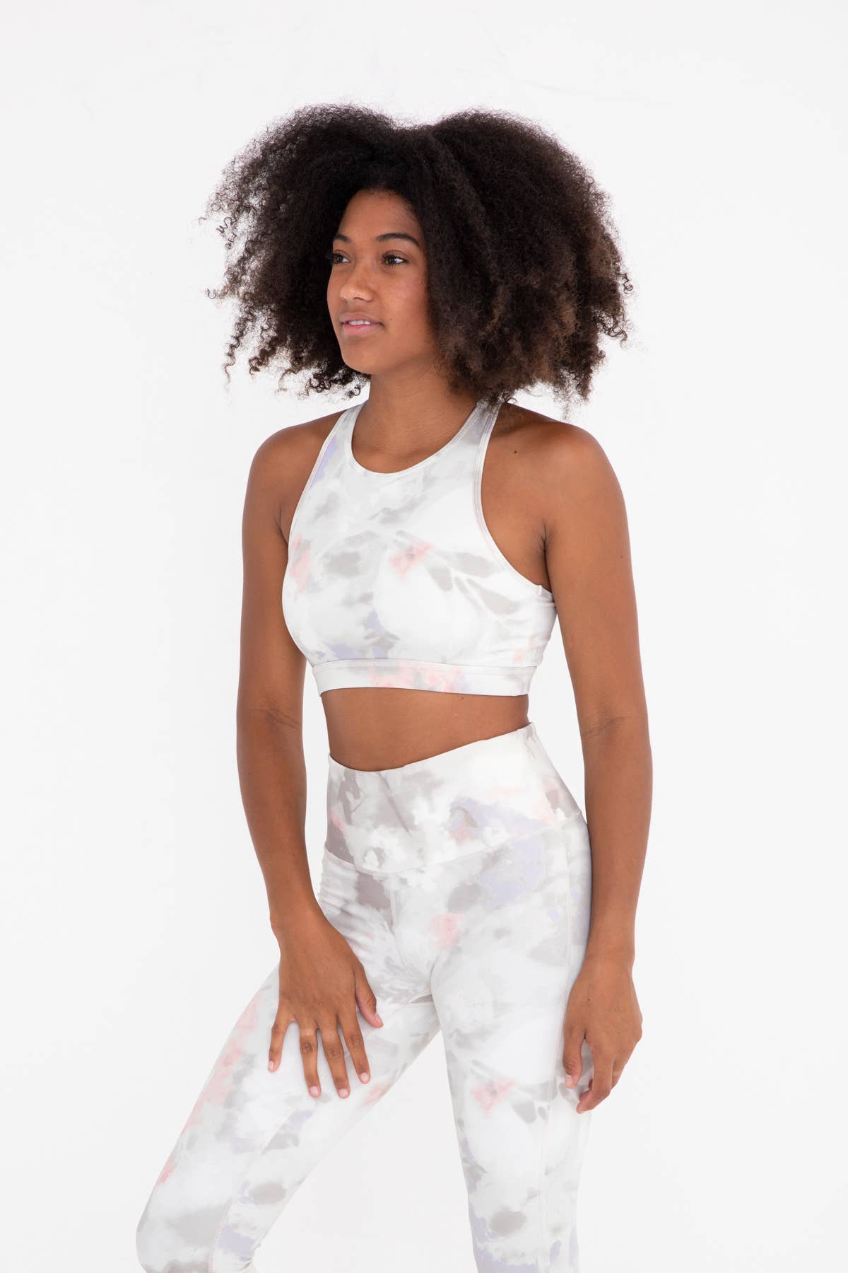 Watercolor Floral Racerback Sports Bra